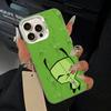 Мультяшный чехол для телефона Invader Zim Gir для iPhone 17,16,15,14,13,12,11 Plus,Pro Max,XS,белый серебристый чехол для телефона