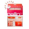 Накладные ногти Nailinit | 24 многоразовых накладных ногтя с клейкими вкладками | Светло-розовая нюдовая основа с белыми французскими кончиками и 3D-бантом | Быстрые и прочные D