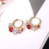 Female Copper Girls Women Ear Buckle Korean Style Earrings Fashion Jewelry Zircon Hoop Earrings