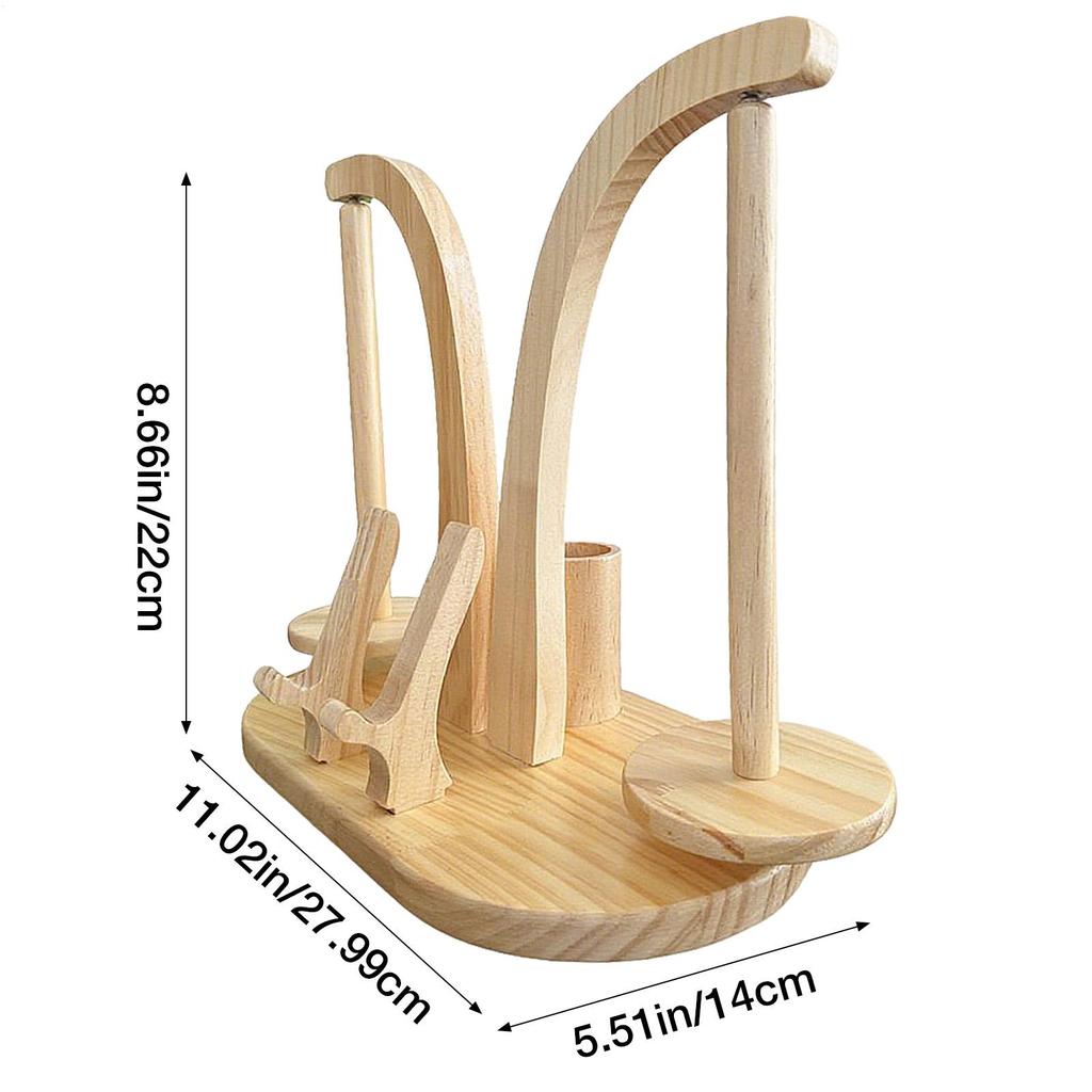 Вращающийся держатель для клубка пряжи Инструменты для вязания спицами Вязание крючком Стойка для хранения клубка пряжи Легкий магнитный держатель для катушек ниток Прялка для шерсти