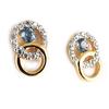 Altesse [L1321] - Gold Plated 'Scarlett' Blue Topaz Earrings