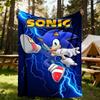 1 шт. Фланелевое плед-одеяло Sonic Speed для улицы, HD-печать, легкое, мягкое, теплое, всесезонное, для дивана, кровати, путешествий