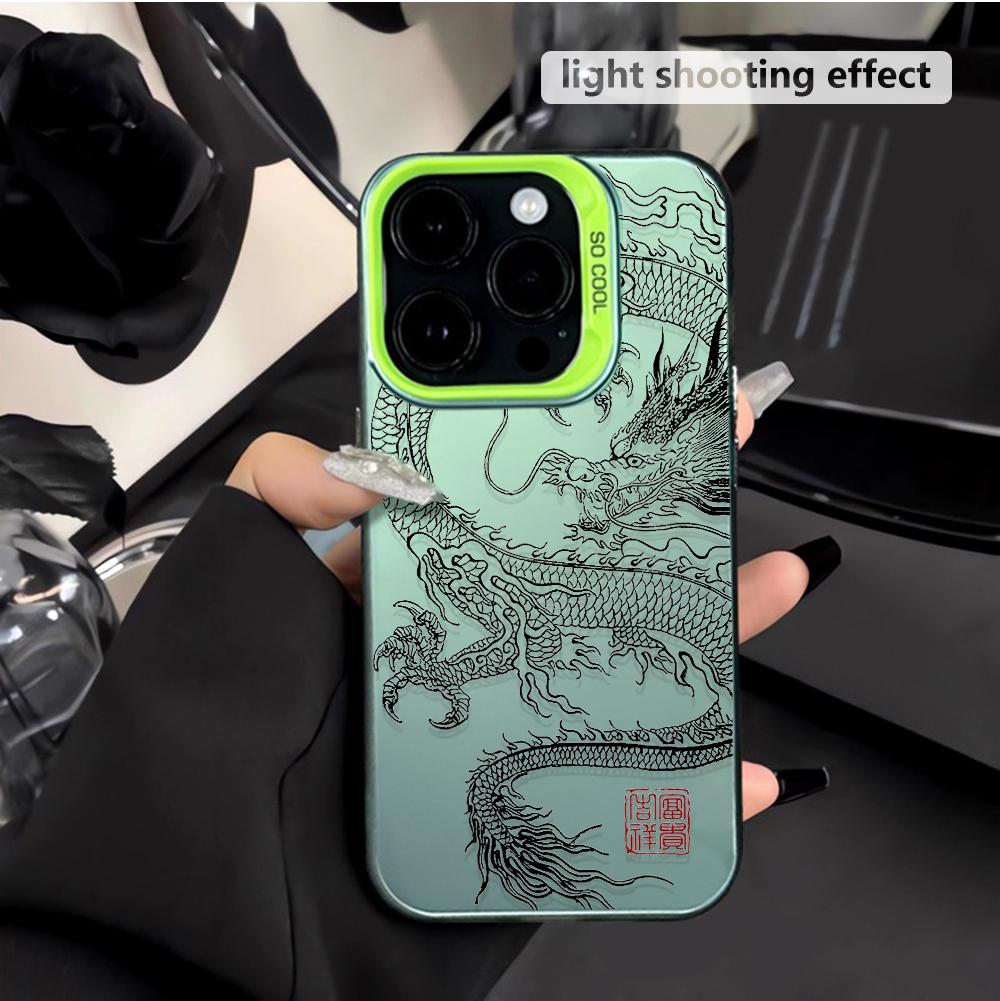 Новый Роскошный Чехол для Телефона с Китайским Драконом для iPhone 16 15 14 13 12 11 Pro/ Max/Plus ударопрочная задняя крышка защита от отпечатков пальцев