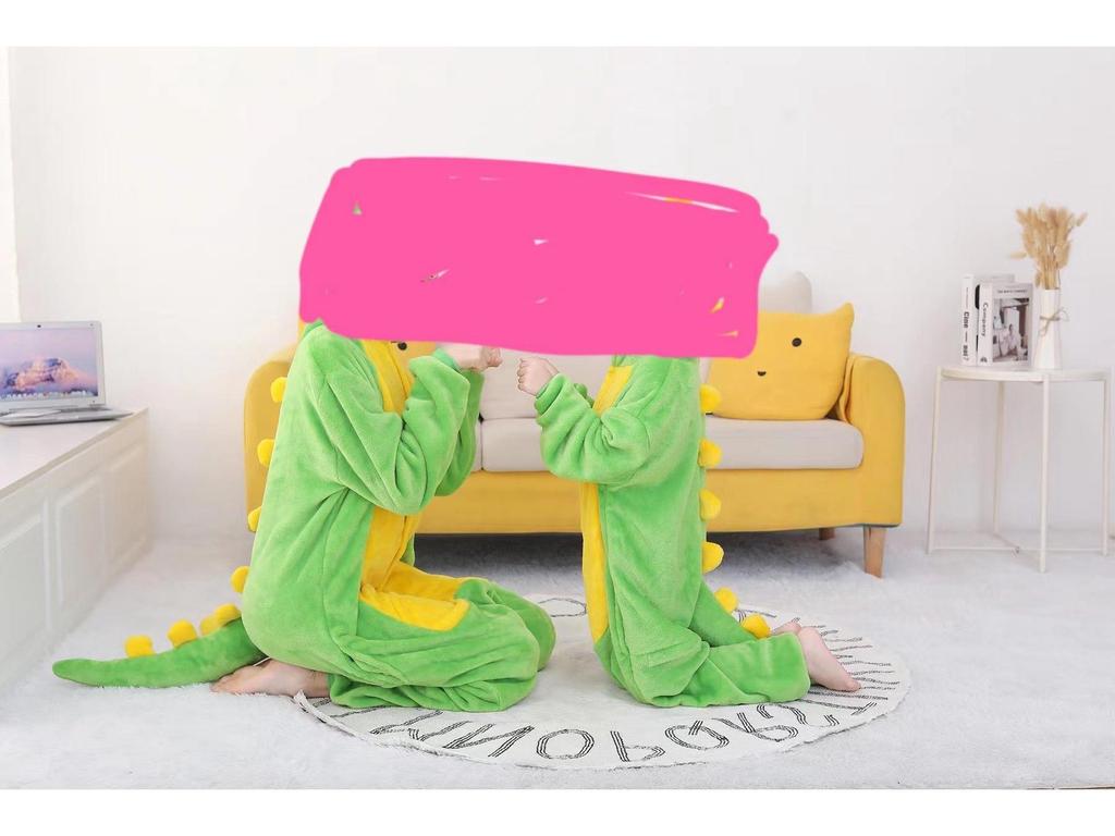 Детская фланелевая пижама с капюшоном и изображением животных: Милый комбинезон с мультяшным принтом на осень и зиму