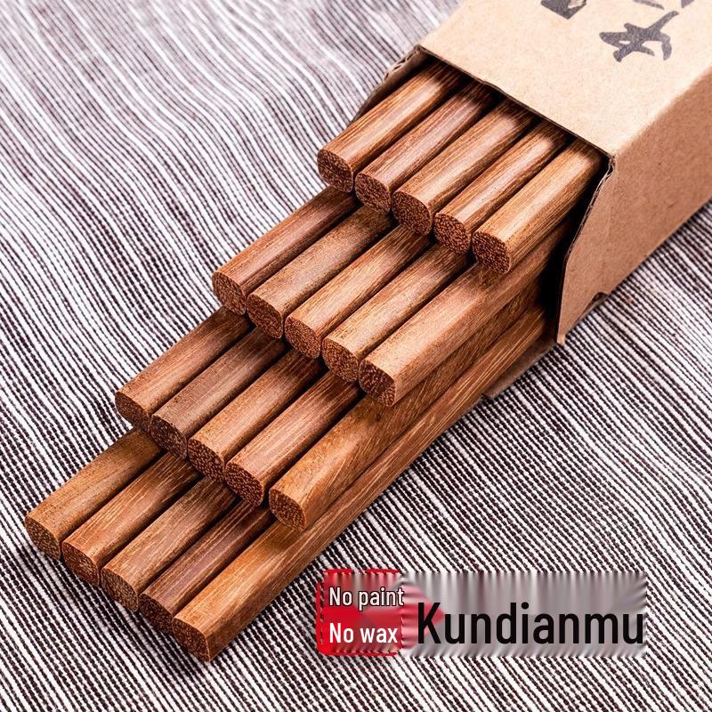 Высококачественные натуральные палочки для еды из красного сандала и куриного крыла, без лака и воска, нескользящие, длинные.