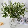 Искусственная ветка оливкового листа со стеблем 4/6 вилка Реалистичные многоразовые искусственные зеленые растения Зелень Домашний стол Центральное украшение Свадебные украшения Реквизит для фотографий