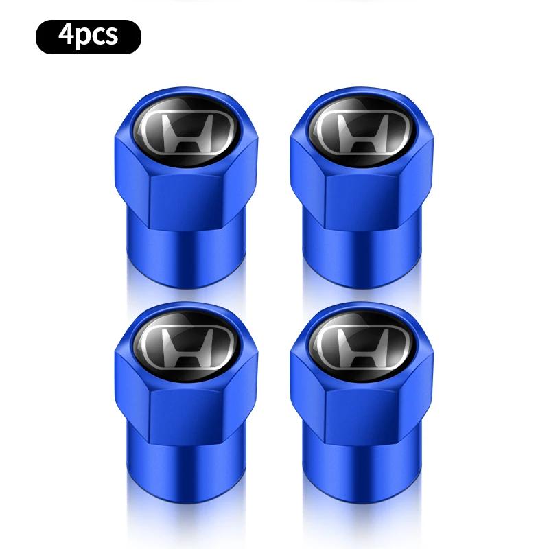BWAD5 4Pcs Car Wheel Tire Valve Caps Airdust Covers For Honda City Civic FIT CRV Accord Jazz HRV Stepwgn Insight Odyssey Vezel CRZ