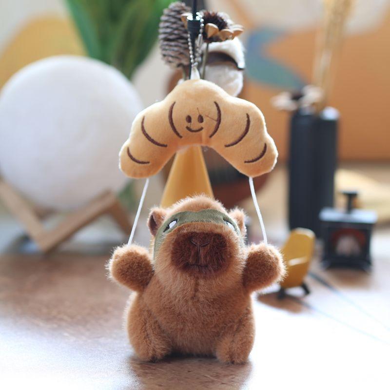 Cute Chute Cartoon Capybara Plush Keychain Children Accessories Dolls Gift