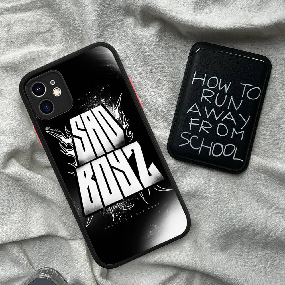 Чехол для телефона Junior H SAD BOYZ 4 LIFE Для IPhone 16 15 14 X XR XS 7 8 Plus 11 12 13 Pro MAX 13mini Матовый противоударный чехол