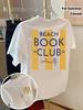 2026 Summer Unisexs Beach Book Club Amalfi Pattern Tshirt Summer Casual Vacation Shortsleeve Tshirt Breathable Loose