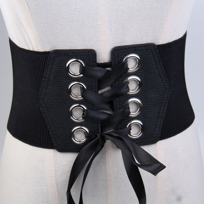 Red Seal, Belt, Elastic Elastic Waist Seal, Wide Lady Decoration Sweet Elastic Waist Girdle, Sewing Line Waist Seal