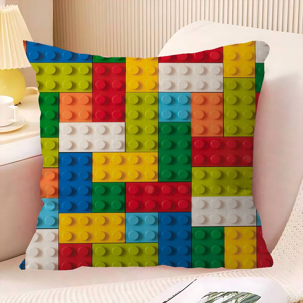 Building Toys Pillow Gifts Home Office Furnishings Bedroom Sofa Car Cushion Cover Case 45x45cm