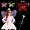 Costume Princess Costume Sets Dressing Up Glitter Butterfly Kids Butterfly Headband Wings Girls