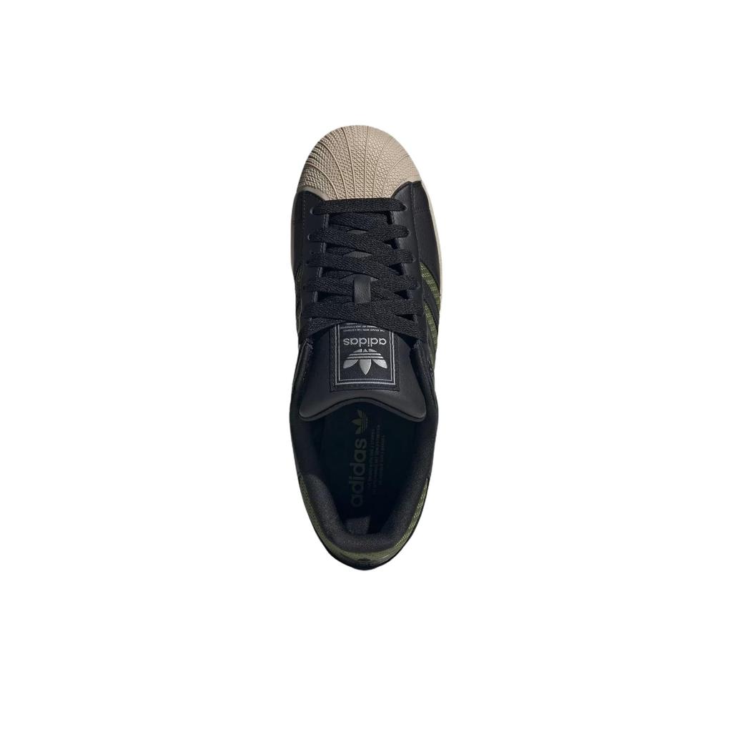 adidas Кроссовки Unisex Superstar 2 Tech Оливково-Бежевые с Зеленым Ядром и Черным JQ3182