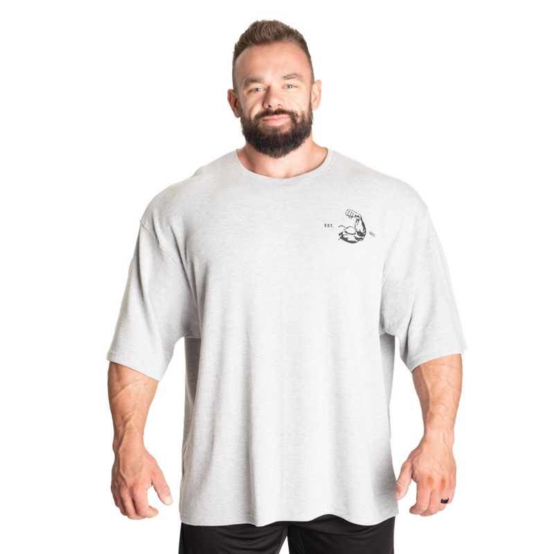 Gasp Fashion Утолщенный Четыре Сезона Heattech Тренировочный Дышащий Фитнес Бодибилдинг Новинка Большой Размер Спортивный Бег Свободная Короткая Рукава
