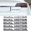 ABS Dual Motor Letters Rear Boot Tailgate Trunk Logo Emblem Badge Car Sticker Decal for Tesla Model 3 Model X Model S Y JI1