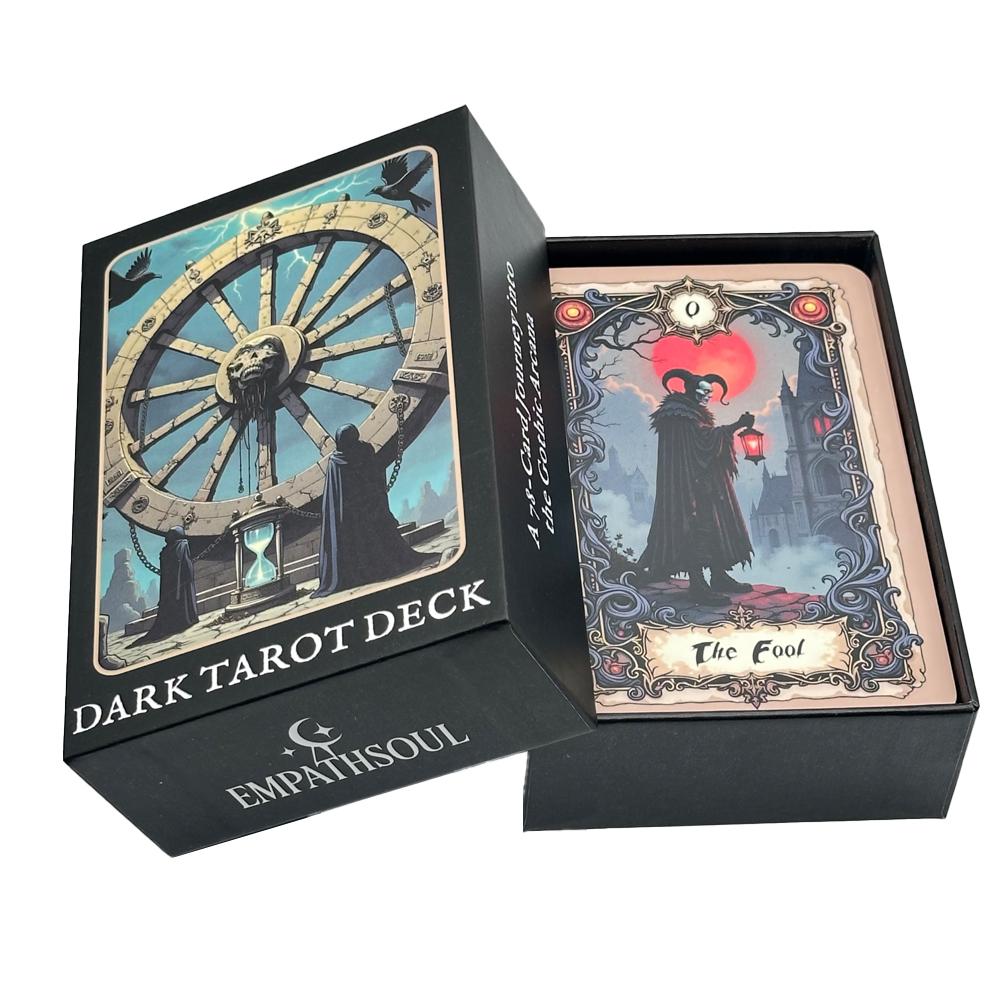 Набор темных таро-карт, Классическая колода «Путешествие по готической аркане», 78 карт 13x9 см, Игра для предсказания судьбы и гадания