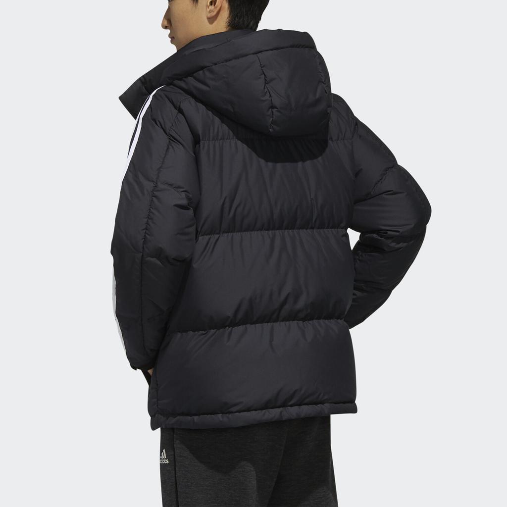 Adidas 3ST Puff Down Hooded Jacket Men Outerwear Black EH3972