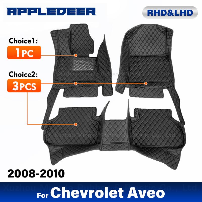 Car Floor Mats For Chevrolet Aveo 2008 2009 2010 Custom Auto Foot Pads Automobile Carpet Cover Interior Accessories