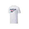 Reebok CL F Vector Tee Letter Logo Print Breathable Crew Neck Short Sleeve T-Shirt Unisex Tops White FK2655