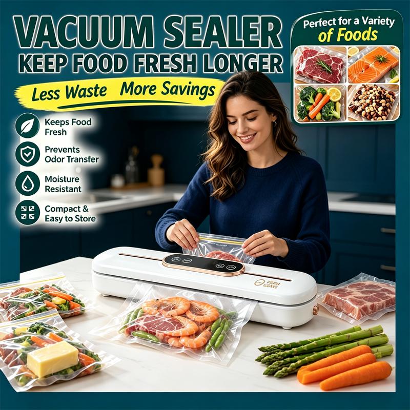 Mini Vacuum Sealer – Food Saver for Kitchen, Camping & Travel