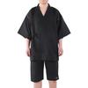 YUKITAC Men's Jinbei (Jacket) In Black, Green, and Gray, Sizes M/L/LL, 100% Cotton, Perfect for Fireworks and Summer Festivals (E, M)