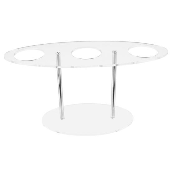 Держатель для мороженого с 3 отверстиями, прозрачная стойка для демонстрации вафельных рожков, суши, рулетов, для свадеб, дней рождения, годовщин