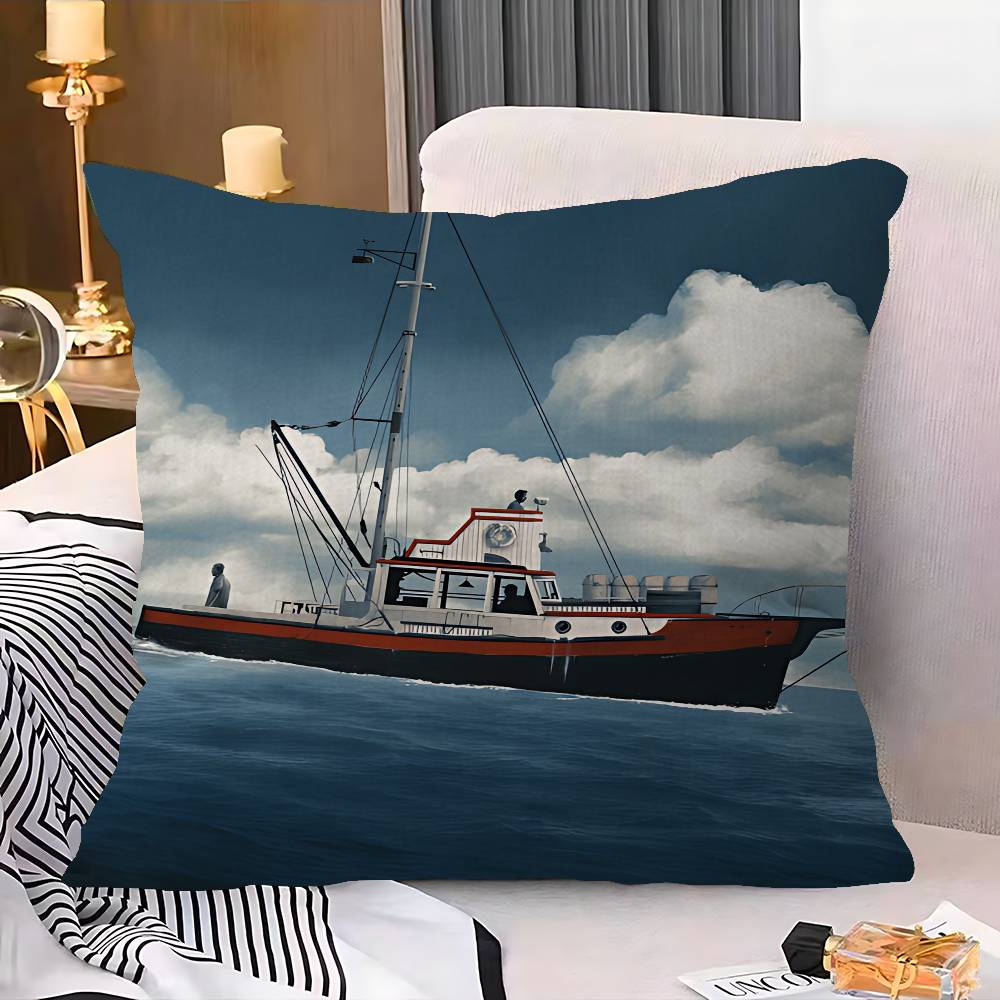 Classic Thriller Movie J-Jaws Pillow Cover Sofa Cushion Cover Home Room Decoration Children Gift