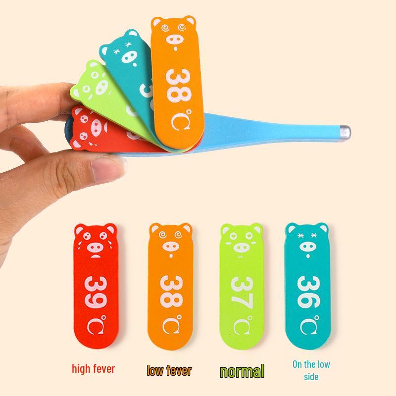 Kids' Wooden Doctor & Nurse Role Play Toy Set with Stethoscope