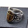 Jewelry Retro Style Cross Shield Men's Ring Ring