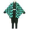 Demon Kimetsu no Yaiba Kamado Tanjiro Косплей Танджиро Костюм убийцы демонов [RinMart] Костюм убийцы, униформа, униформа, (Мужской S)
