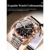 POEDAGAR Luxury Military Watch For Men Waterproof Luminous Chronograph Date Wristwatch Stainless Steel Quartz Watches