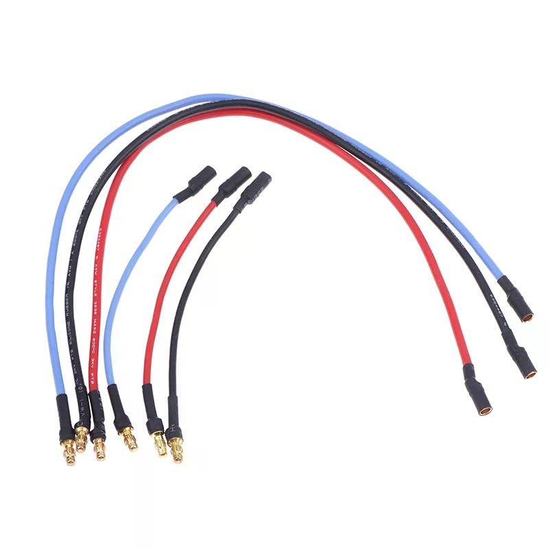 3Pcs RC Motor/ESC Extension Cable 10CM/25CM With 16AWG Silicone Cable 3.5mm Banana Head For RC Drone Car Toy Diy Accessories