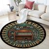 Steampunk Organ Gear Art Round Area Rug Under Office Chairs Bedroom Living Room Home Decor