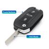 KEYYOU 3BT Flip Remote Car Key For Peugeot 208 2008 308 508 For Citroen C3 C4 C5 4A AES C-Elysee C4-Cactus 434MHz HU83 VA2 Blade