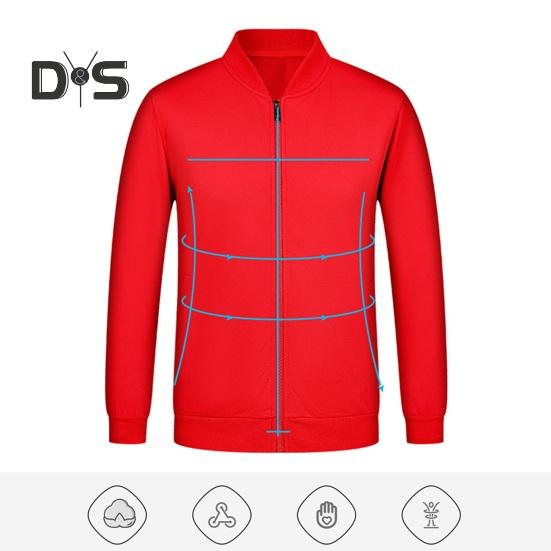 Unisex Coat Stand Collar Zip-up Carrdiagn Long Sleeves Elastic Cuff Hem Pure Color with Pocket Gym Enthusiasts Baseball Sport Jacket Daily Wear Work