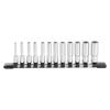 TONE HSBL212 Deep Socket Set with 12 Pieces (Hexagonal Holder), 6.35mm (1/4") Drive,