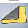 Car Wash Cloth Thickened Ultra Soft Dual Color Water Absorption Microfiber Waxing Towel for Automobile