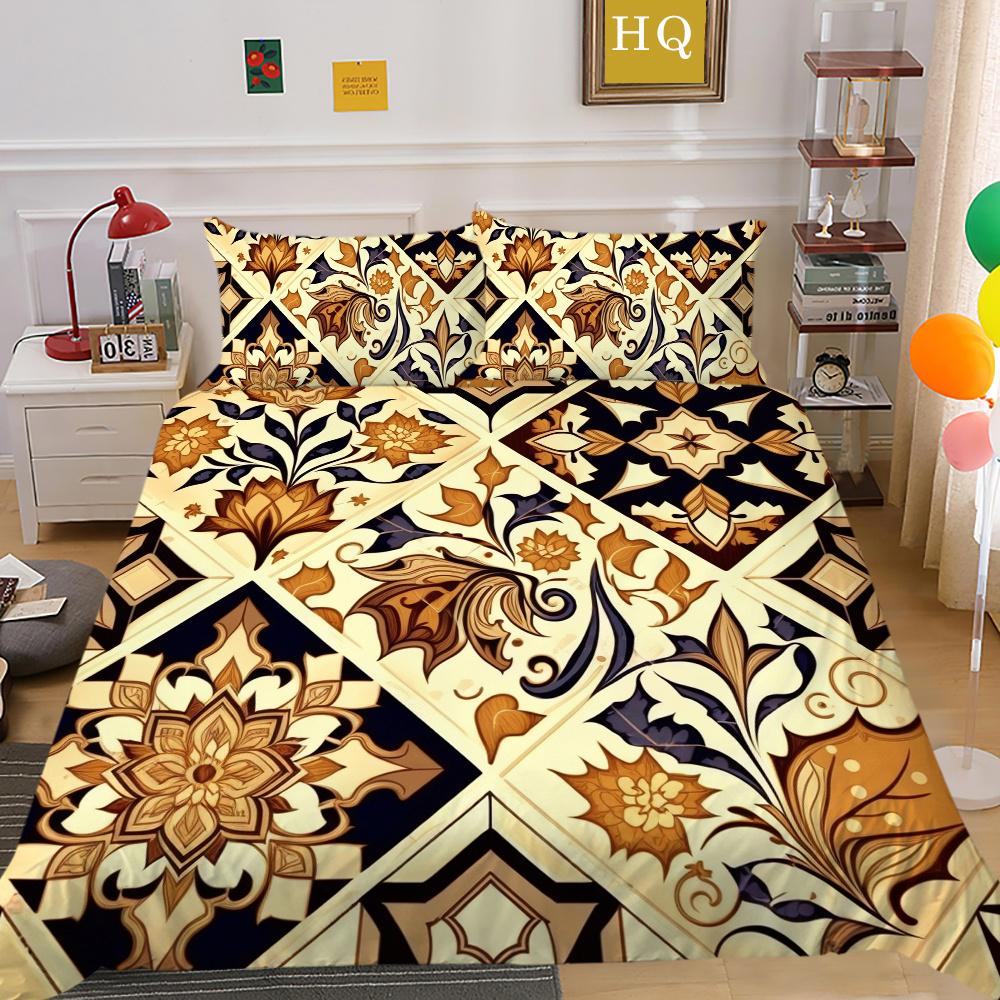 Домашнее постельное белье 3D Высокое качество с принтом пейсли для женщин, королевский размер, декор для спальни, комплект постельного белья, покрывало