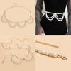 Modern Women Pearl Tassel Waist Chain With Double Waist Jewelry Accessory Dress