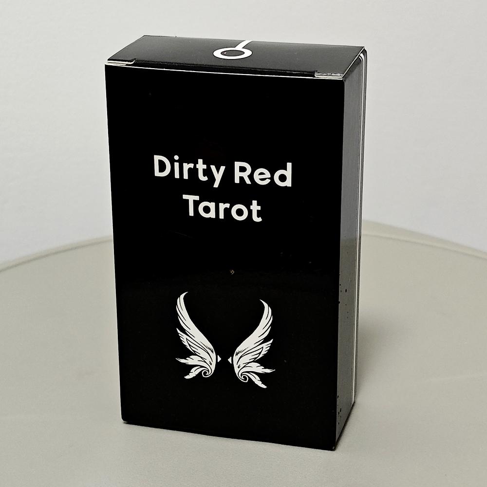 Dirty Red Tarot Deck 10.3*6cm 78 Pcs Tarot Cards Channel Energy Through Bold Strokes and Striking Contrasts