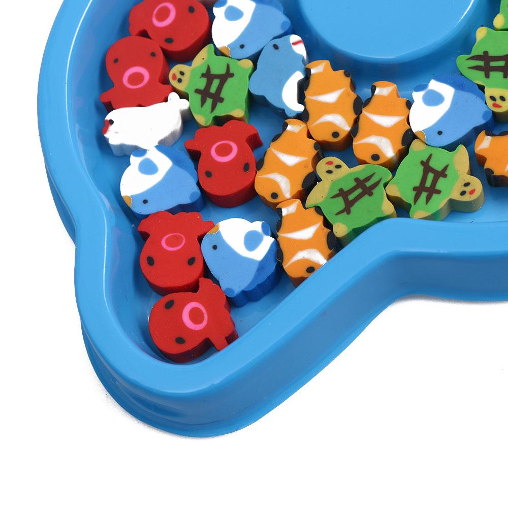 Color Random Diy Student Supplies New Christmas Style Pencil Eraser Animal Cartoon Shape Rubber