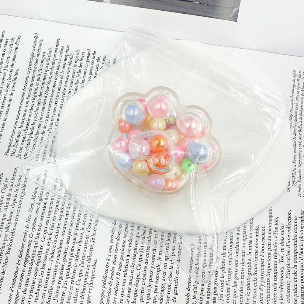 Bead Ball Pinch Fidget Toy Mochi Ball Pearl Squeeze Toy Pearl Noisy Ball Toys Table Ornaments
