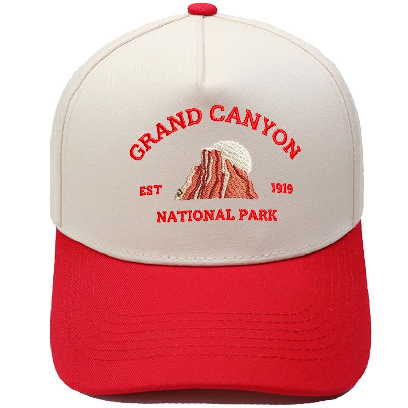 GRAND CANYON Truck driver hat embroidered retro color matching baseball cap men's and women's outdoor leisure hat
