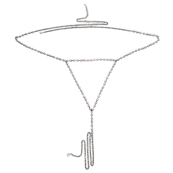 Цепочка для тела из искусственного жемчуга для женщин, регулируемая цепочка на талию с удлинительной цепочкой, сексуальное нижнее белье, ювелирное украшение для талии