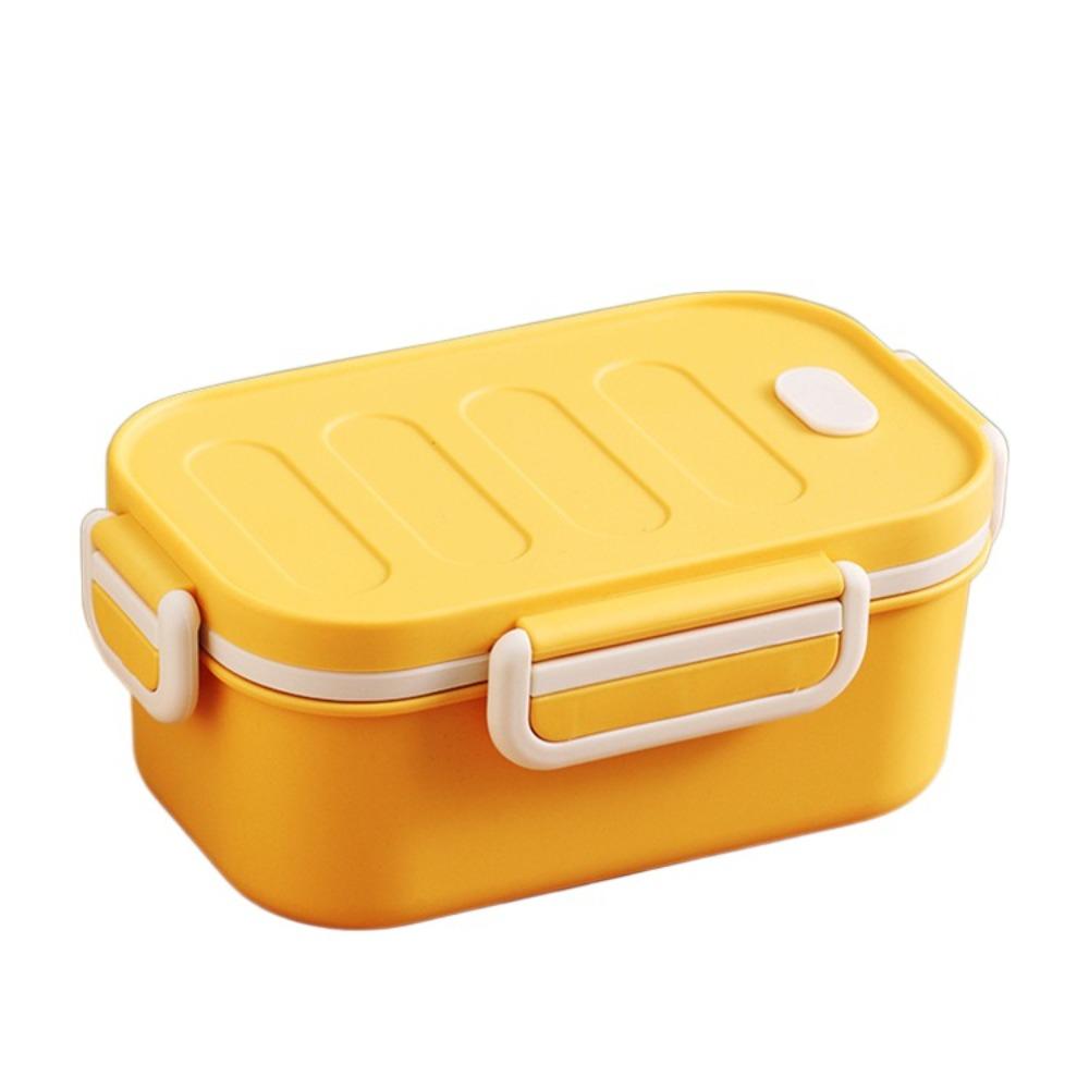 Two-Compartment Double-Layer Lunch Box Microwavable Food Storage Containers Divided Lunch Box Home