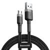 Baseus Cafule Cable Durable Nylon Cable Usb / Micro Usb Qc3.0 2.4A 1M Black-Grey (Camklf-Bg1)