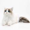 Cute Realistic Cat Plush Toy Fluffy Kitten Soft Stuffed Animal For Children