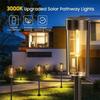 Warm White Light Solar Pathway Lights Waterproof Retro Garden Path Light Ultra Bright LED Lighting Lawn Lights