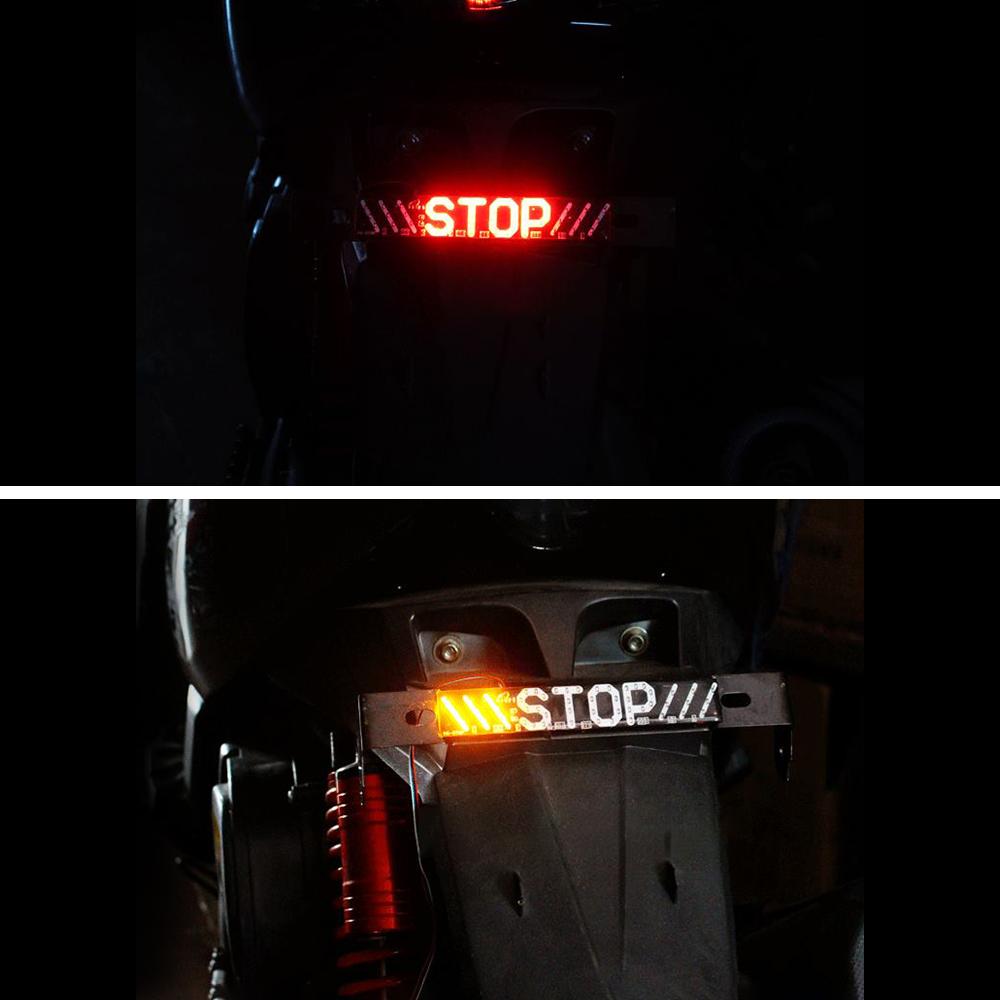 Задний фонарь поворота влево/вправо, указатели поворота мотоцикла, универсальный светодиодный мигающий стоп-сигнал для освещения номерного знака мотоцикла
